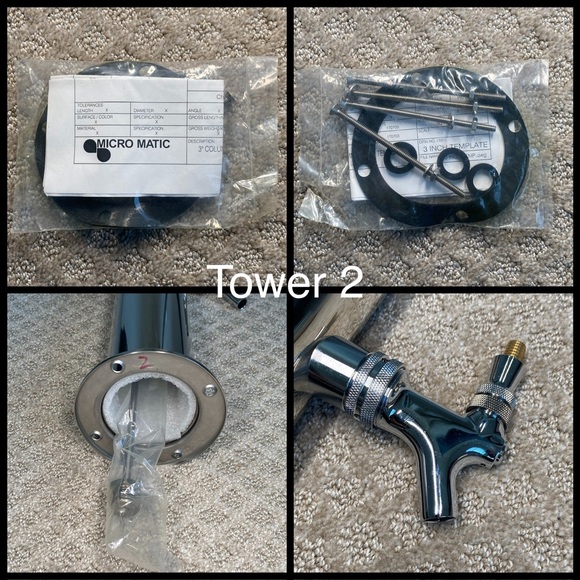 Sale Slanted Top Beer Towers Taps 3” Column for Countertop - Picture 11 of 15